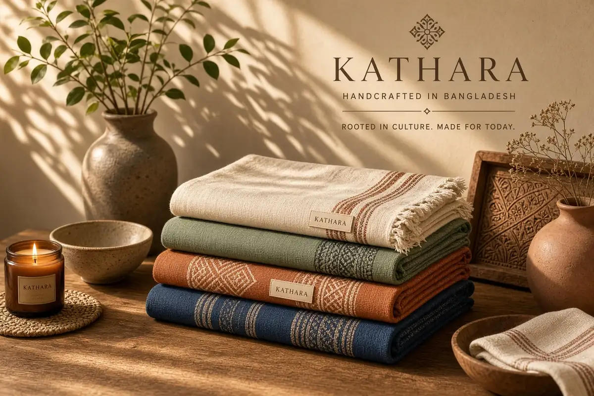 Home textile product visual generated by Grok Image 2, showcasing brand text, material, and commercial photography style
