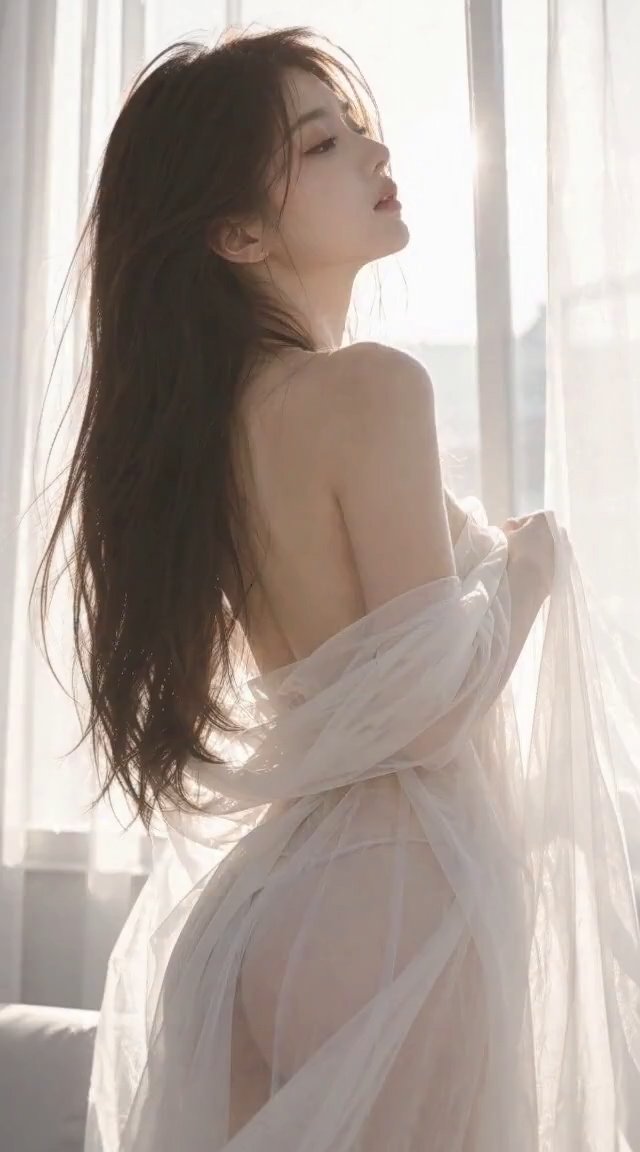 Minimalist Bride in Backlighting