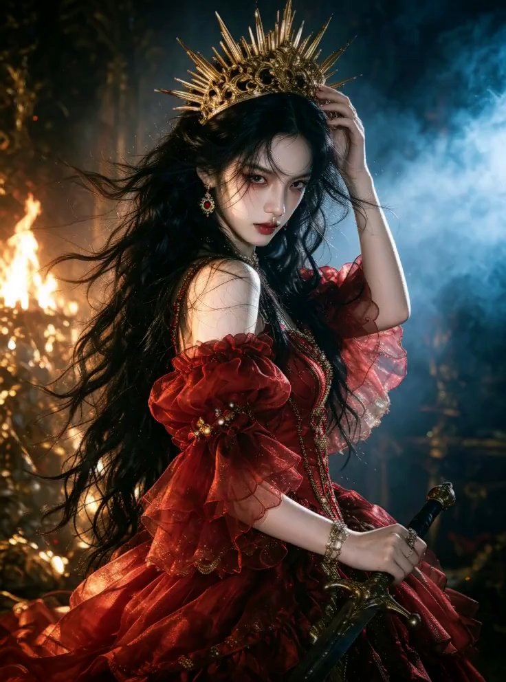 Crowned in Flame and Red