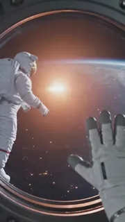 Orbital Porthole Farewell: Astronaut, Meteor, One Tear