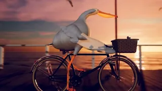 Most Elaborate Pelican Riding a Bicycle Animation