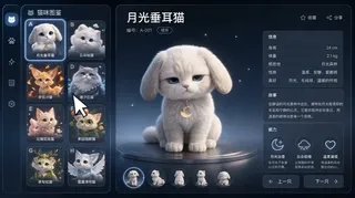 A showcase of game UI elements and animations, demonstrating accurate replication of source images and fluid interactive effects.