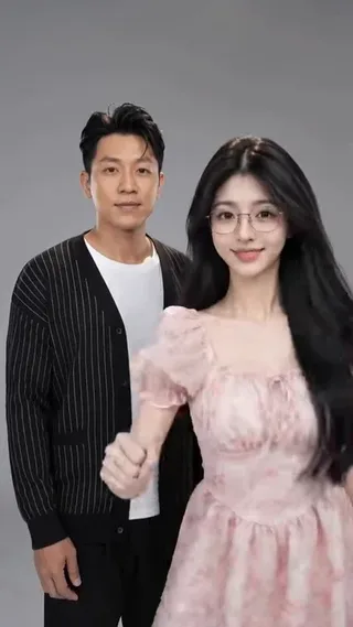 A couple performs a series of rapid outfit changes, transitioning between different styles like casual, maid, school uniform, gothic lolita, and formal wear, with a punch action triggering each change.