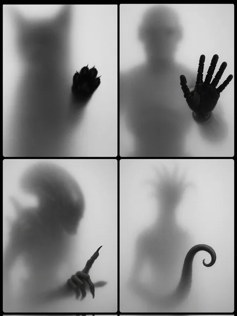 A black and white photograph s...