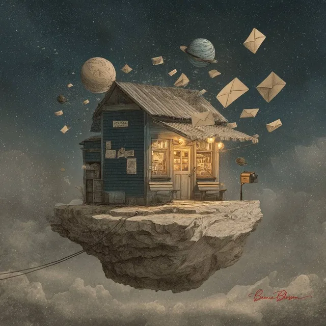 An old-fashioned postal shack...
