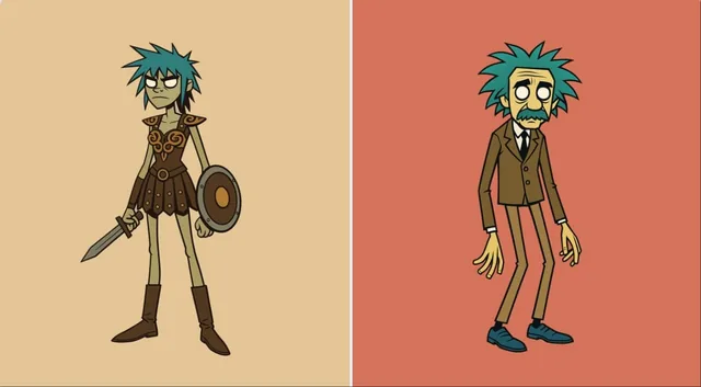 Create a stylized full-body po...