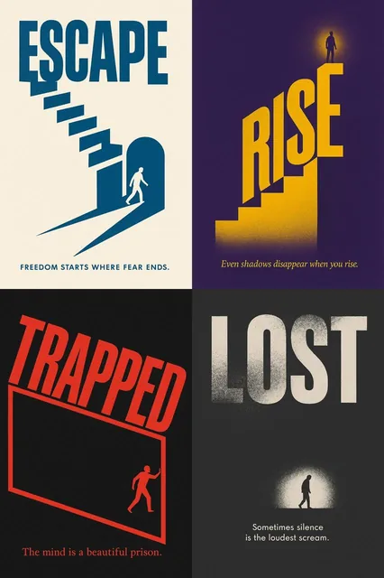 Create a surreal 2D poster des...