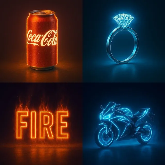 a single [OBJECT] glowing vivi...