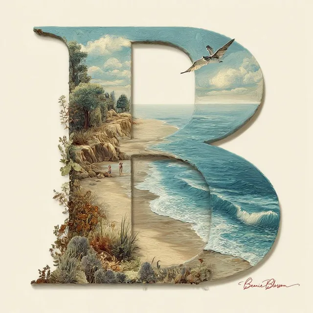 the letter B beautiful and ele...