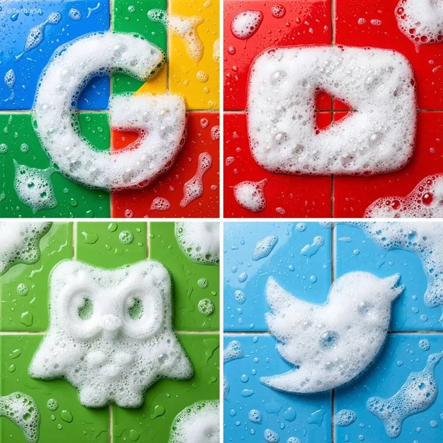 Create a soap foam sculpture in the exact shape of the uploaded logo, made entirely of white soap bubbles and foam with