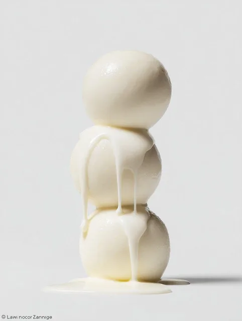 a stack of three [FOOD ITEM] with [LIQUID] dripping down, on a white background, in the style of food photography, magaz