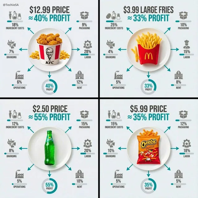 Ultra-clean top-down (90° flat lay) infographic. Centered white plate or cup on a light background with [PRODUCT] neatly