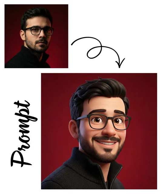 Create a high-quality 3D avatar of the person in the uploaded image with a cheerful, expressive face. The character shou