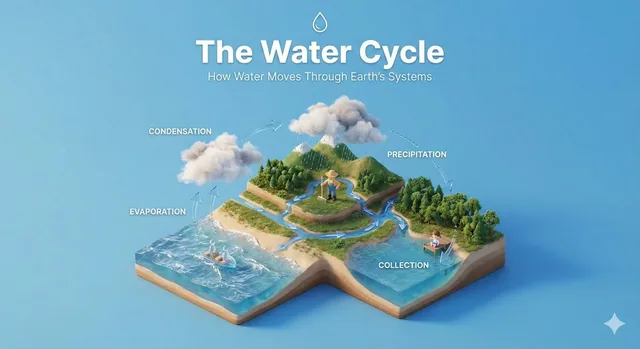 Create a clear, 45° top-down isometric miniature 3D educational diorama explaining [PROCESS / CONCEPT].