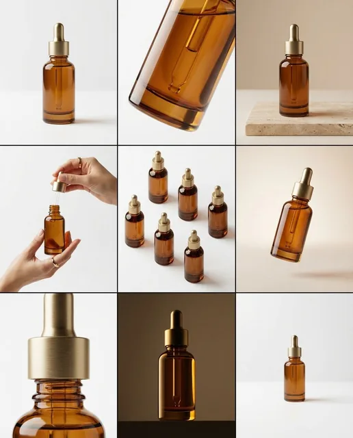 A 3x3 grid storyboard showcasing the Nano Banana Pro product. Panels include hero shots, close-ups on texture, environmental context, product interaction, geometric arrangements, l