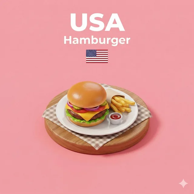 Present a clear, 45° top-down isometric miniature 3D cartoon scene of [COUNTRY]’s signature dish: [FOOD], with soft refi