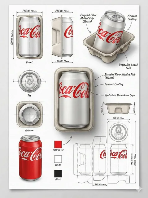 Using the attached image, create a professional industrial packaging design illustration sheet for the packaging of [PRO