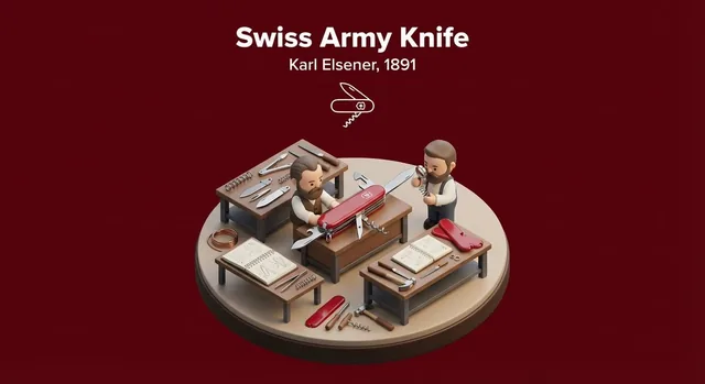 Create a miniature 3D isometric diorama showing the invention of [INVENTION NAME] at the moment of [KEY BREAKTHROUGH].