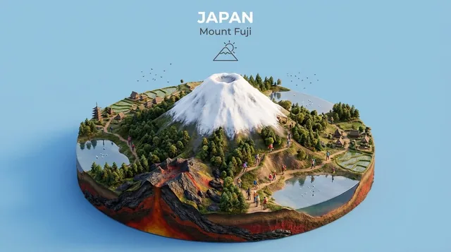 Create an isometric miniature 3D diorama highlighting the natural landmark [NATURAL WONDER] from [COUNTRY NAME/PLANET].