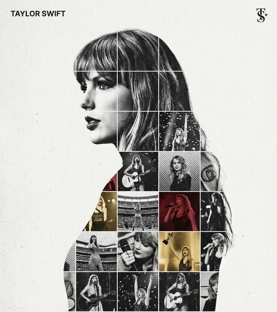 Create a refined, gallery-quality tribute poster built around a central portrait silhouette filled with a textured photo