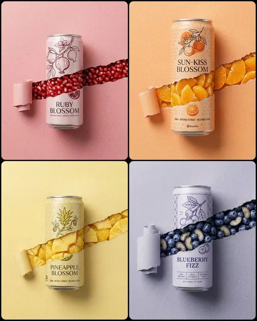 A photorealistic, highly detailed commercial product photograph of a standard aluminum [Type of Soda Can] centered again