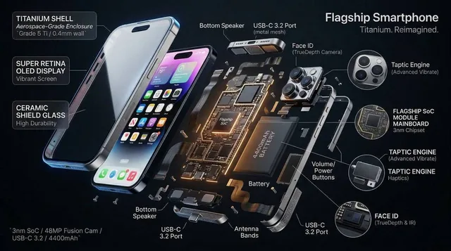 Hyperrealistic 3D radial exploded view of [PRODUCT] [NUMBER] components bursting outward from a central axis in every di