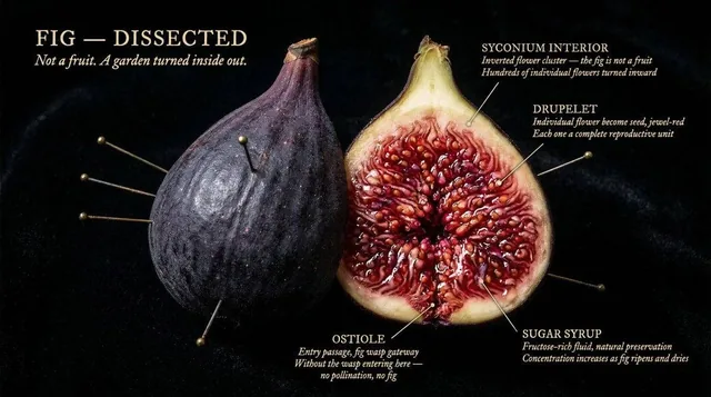 [NATURAL OBJECT] dissected as if by a master naturalist who found it in the wild. Split and pinned open like a specimen,