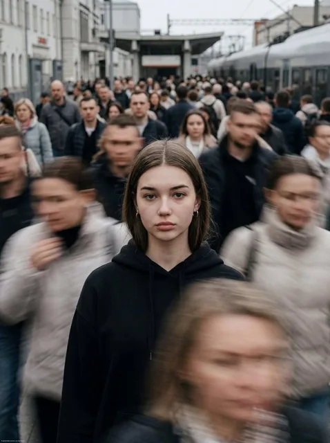 Cinematic motion-blur photography shot on a Leica SL3 with a 50mm Summilux at f/2.8, captured from a chest-level frontal