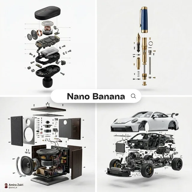 [product], high-end product advertising, white seamless background, exploded view with inner mechanics revealed, outer s