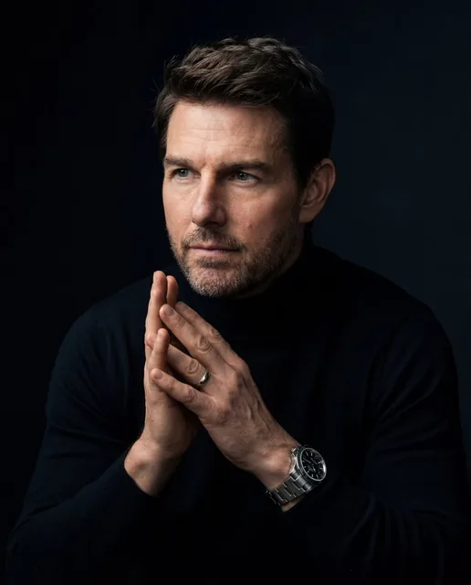 A hyper-realistic cinematic portrait of a man with short, textured hair and a well-groomed stubble beard, captured in a