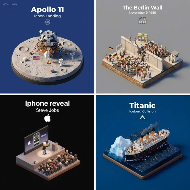 Present a clear, 45° top-down isometric miniature 3D cartoon scene of the historical event “EVENT”, featuring its most i
