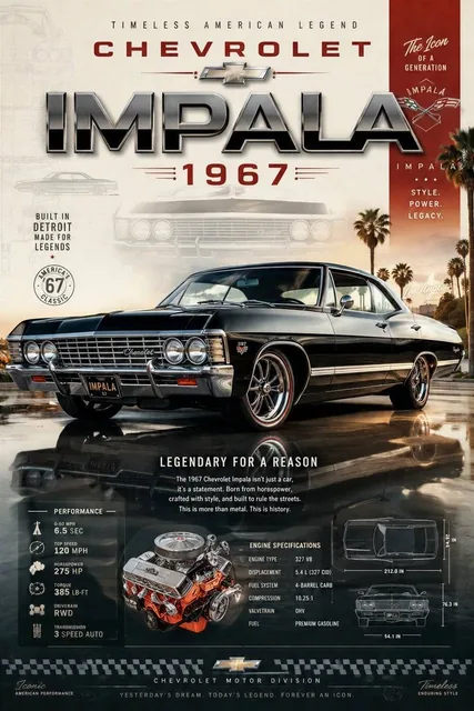 Create an epic premium automotive poster of