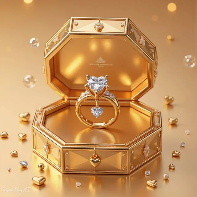 Create a hyper-realistic luxury product photography scene featuring [LUXURY OBJECT] displayed inside an open [PRESENTATI