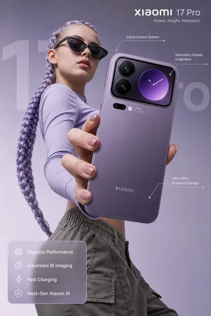 Ultra-realistic premium smartphone advertisement, featuring a confident young woman in her early 20s with fair skin and