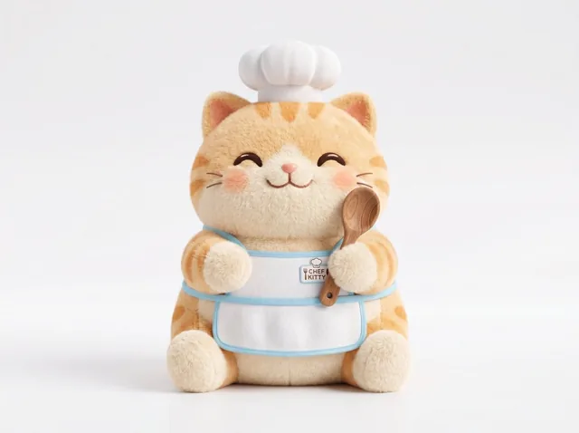 A soft plush 3D model of a [subject] with [key detail], rendered in a cute stylized aesthetic, velvety surface, squeezab