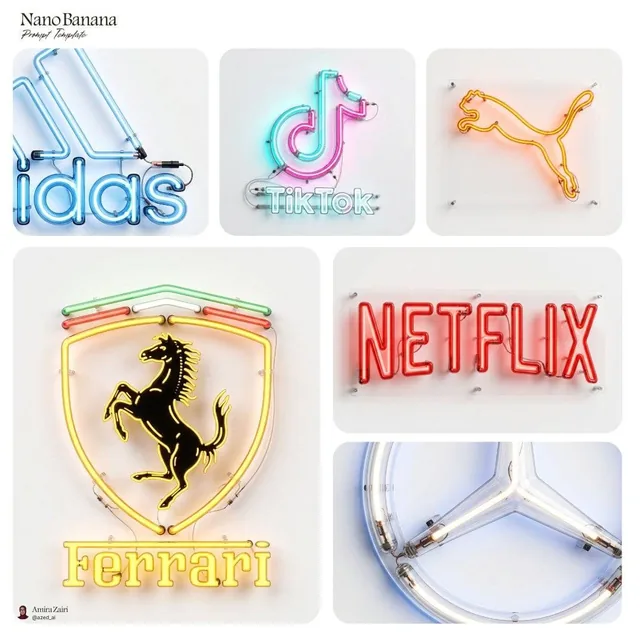 Create an ultra-detailed hyper-realistic 3D render of [logo], constructed from expertly bent neon tubing with a clean co
