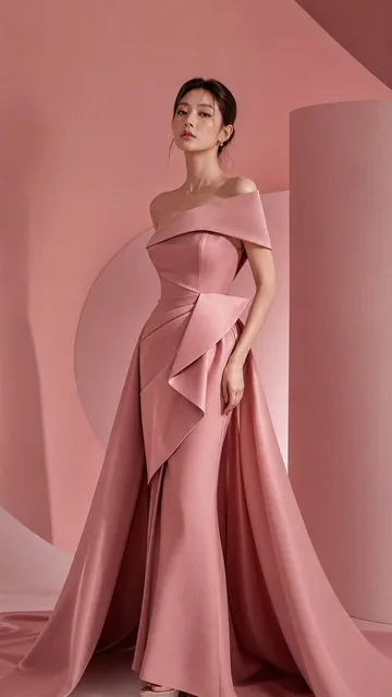 High-end editorial masterpiece, monochromatic reddish environment, elegant Korean beautiful stylish woman in a structure