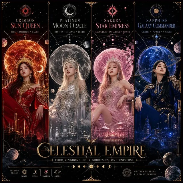 Theme: Four goddesses ruling four cosmic kingdoms