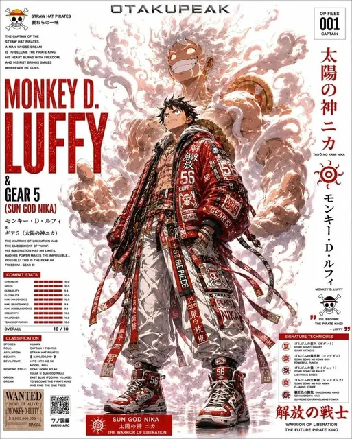 MASTERPIECE anime character dossier poster, ultra-detailed manga illustration, premium collectible character card design