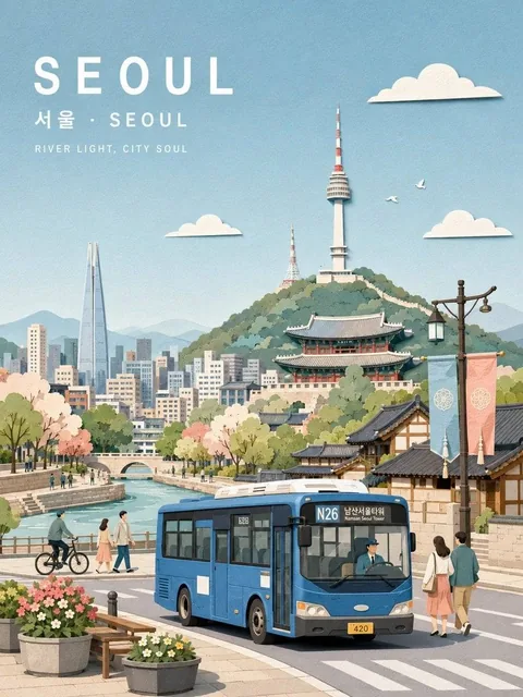 Create a refined wide landscape travel-poster illustration of [CITY NAME].