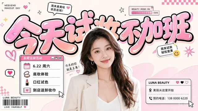 围绕具体主题内容生成一张高明度清透的潮流人物视觉，主体以清晰抠像照片或拟真人像置于画面中轴偏前，人物边缘干净、皮肤与服装保留真实光泽，身体局部自然压住后方字形，形成前景人物与后场图形互相咬合的层次。主标题做成极大尺度泡泡字，圆鼓、厚重、略带