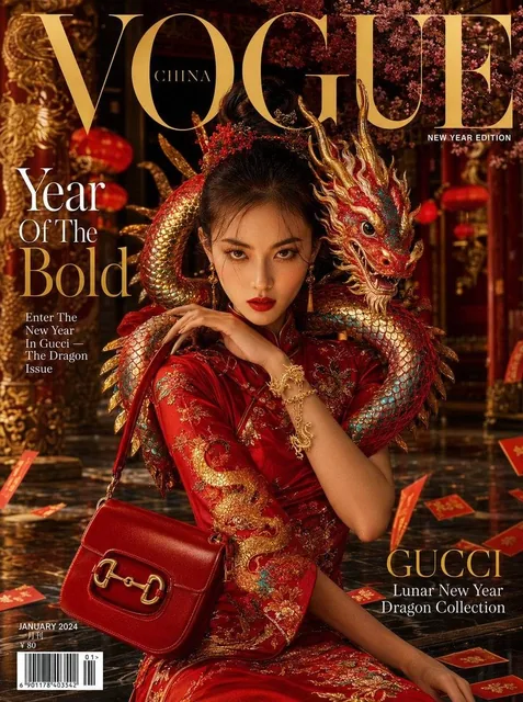 VOGUE CHINA NEW YEAR EDITION luxury fashion magazine cover