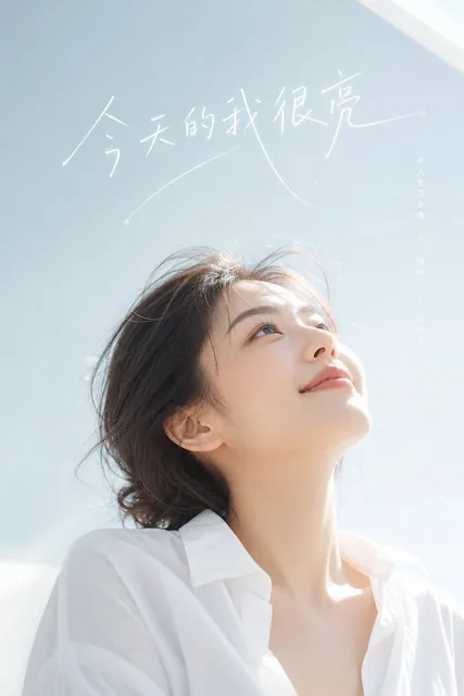 A bright, clean portrait of a woman entering from below, with ample negative space and a light-filled background, evoking a fresh, airy feel.