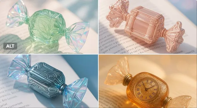 A glossy candy-shaped perfume...
