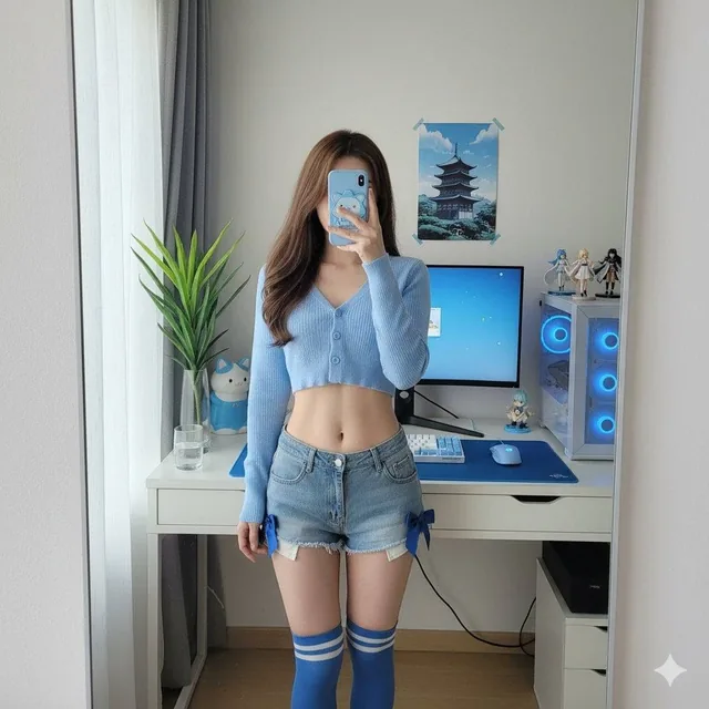 mirror_selfie_otaku_pc_corner_blue