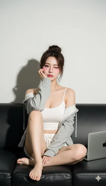 { "style": "High-key studio...