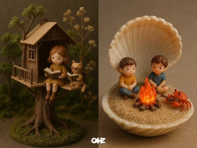 { "style": "miniature hand...