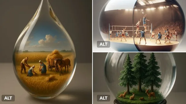 A giant [transparent or glossy...