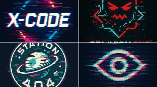 A bold vector logo design in g...