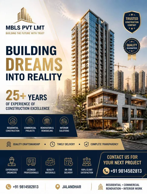 [BRAND NAME = MBLS PVT LMT][LOCATION = Jalandhar][TAGLINE = BUILDING THE FUTURE WITH TRUST][CONTACT = +91 9814582813][SE
